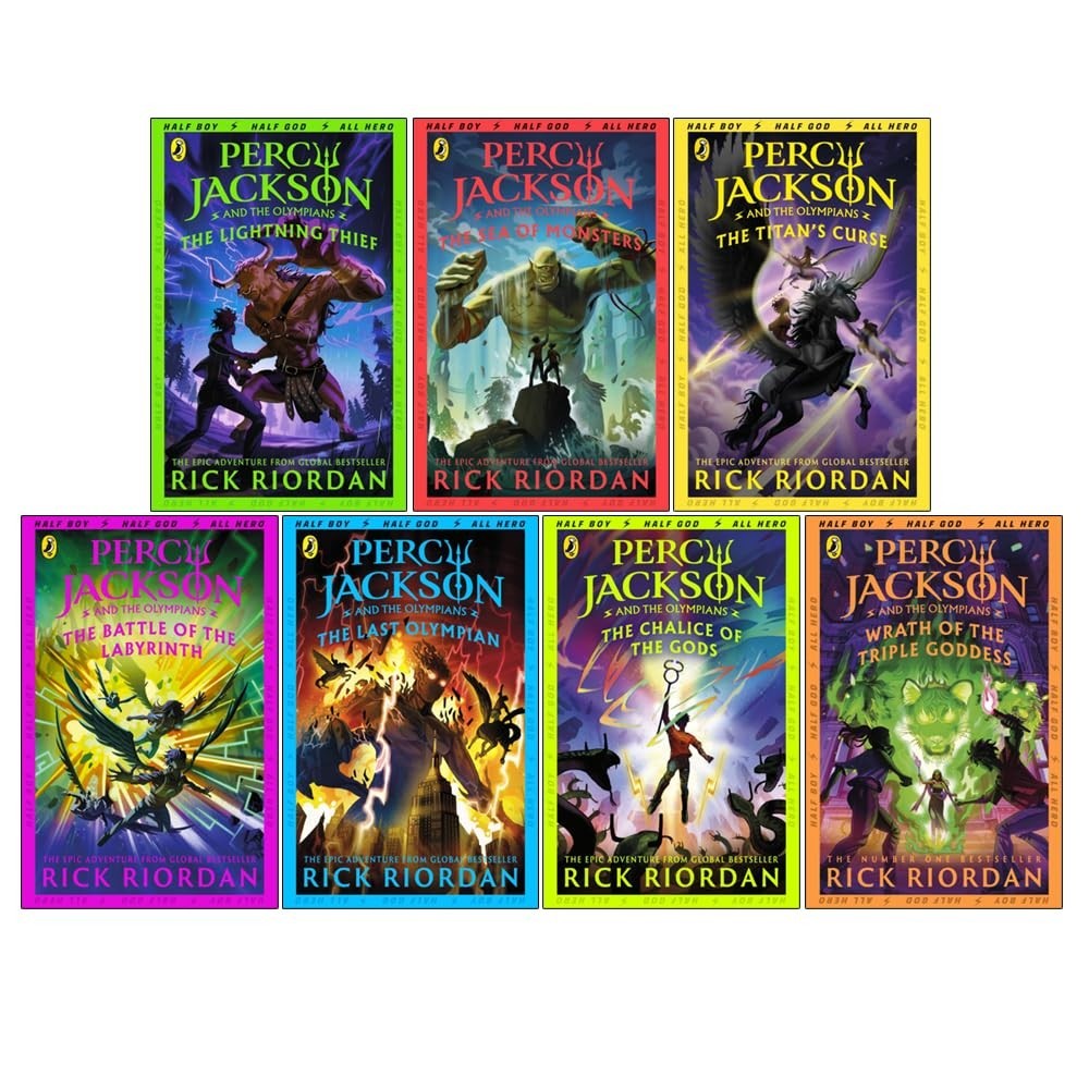 Rick Riordan Unisex Percy Jackson And The Olympians Series 1-7 Books Collection Set By - Image 4