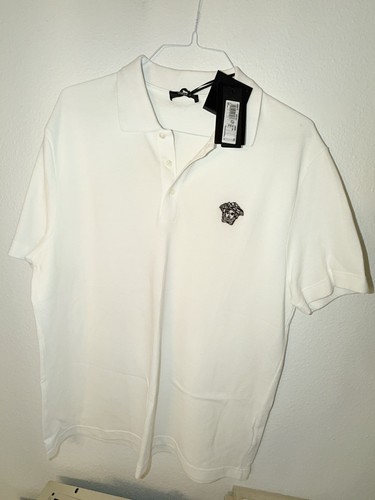 Versace Men Polo T-shirt With Medusa Head Embroider Tee 2xl XXL retail $550