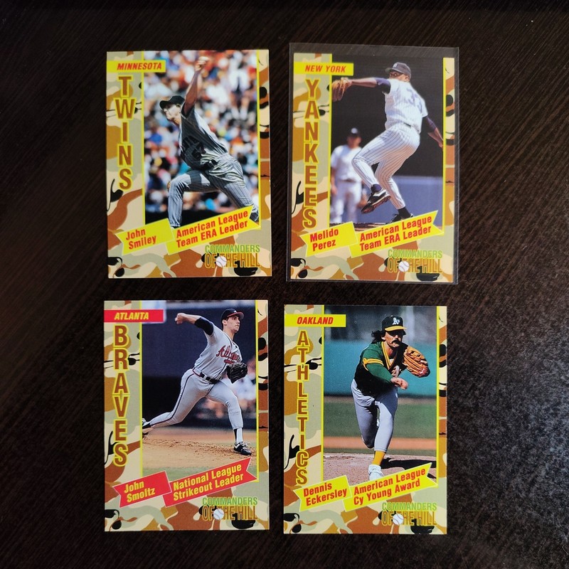 1993 Topps Commanders Of The Hill - John Smiley, Perez, John Smoltz, Eckersley