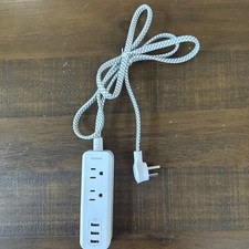 One Beat Power Strip Surge Protector 2 Widely Outlets with 3 USB Ports 48" cord