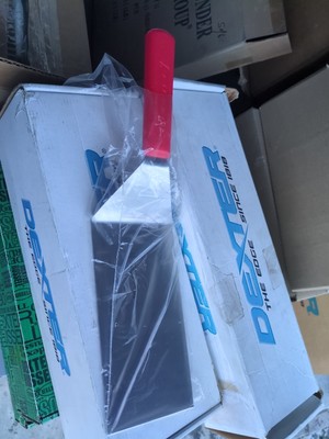 Dexter Basics P94859 Stainless Steel Hamburger Turner Spatula 8X4'' Red 31979