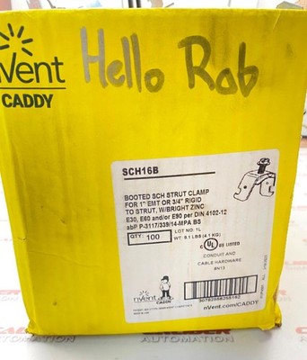 NVENT CADDY SCH16B Booted Sch Strut Clamp (NEW)