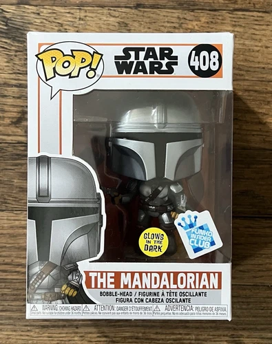 FUNKO POP ! THE MANDALORIAN 408 GLOWS IN DARK FUNKO INSIDER CLUB DB2