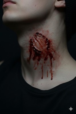 Vampirbiss Silikon Prothese - SFX Makeup - Halloween - Film Make-up 