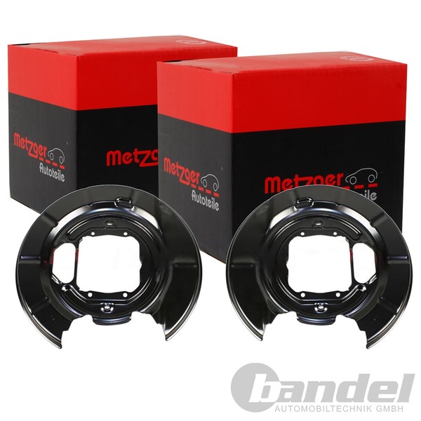 2X Metzger Spritzbleche Bremsscheiben Hinten Passend FÜR BMW 5-image