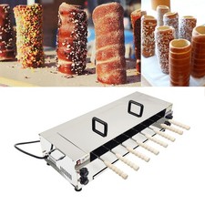 220V Commercial 8 Molds Chimney Cake Trdelník Maker Kurtoskalacs Baking Machine
