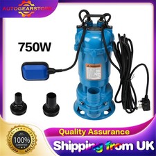 750W Submersible Dirty Water Pump Grinder Sewage Well Septic Flood Sewage Sump