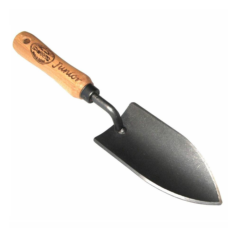 DeWit Junior Planting Trowel, Boron Steel 9.5 In Long Ash Wood Handle