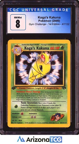Koga's Kakuna (1st Edition) graded CGC 8 for sale on eBay