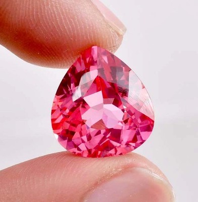 AAA+ Flawless 14 x 14 mm Natural Orange Sapphire (GIT Certified) Loose Gemstone