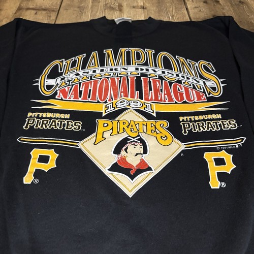 Vintage Pittsburgh Pirates 1991 NL East Champions Crewneck Sweatshirt 50-50 L M - Picture 2 of 7