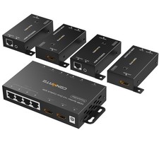 CENMATE 1x4 HDMI Extender Splitter 165FT Over CAT5e/6/7 8 Channel Transmission