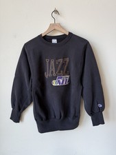 VINTAGE USA MADE Champion Reverse Weave Utah Jazz Crewneck Embroidered NBA 90s