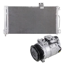 For Mercedes C230 C240 C320 SLK350 OEM AC Compressor w/ A/C Condenser Drier CSW
