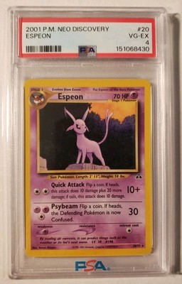 ESPEON 20/75 エーフィ 英語版ポケモン Espeon 20/75 Neo Discovery Regular for sale online | eBay