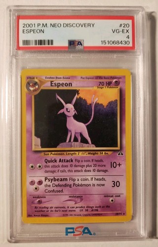 Espeon (Unlimited) graded PSA 4 for sale on eBay
