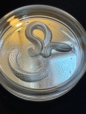 2024 Herpeton Snake Ultra High Relief 1oz Silver Proof Coin only 999 Minted