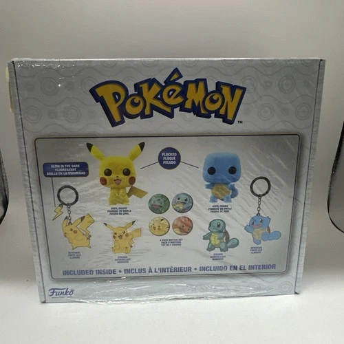 Funko Pop! Games: Pokémon - Pikachu and Squirtle Flocked 2 Figure Set with...