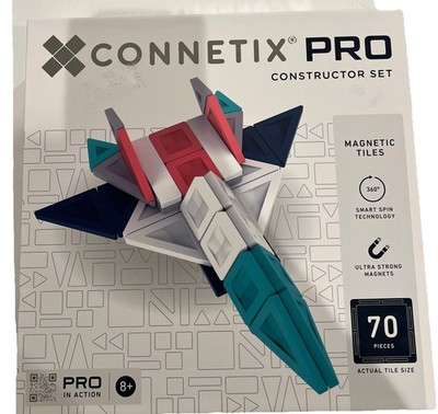 CONNETIX Magnetic Tiles Constructor Set 70pc: Educational Focus Creative New