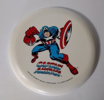 1980 Vintage Marvel Captain America Frisbee Flying Disc 9.5''