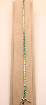 SILBER TENNIS ARMBAND GREEN RAIN SILBER UNISEX MM 2,5 CM 16 18 20 EXPLOIT