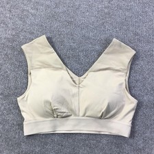 Tommie Copper Sports Bra Womens Large Beige Activewear Shoulder Support Gym Yoga