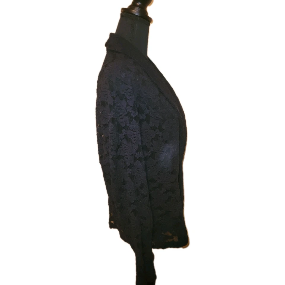 女式西装外套 1X 透明蕾丝完美适合假日派对 — 第 4/4 张图片