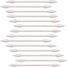 400 Count Pointed Tip Cotton Swabs Double Tips Cotton Buds with Paper Stick for