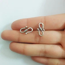 20 Pcs S Shape Hooks Accessories Jewelry Leather Cord Ropes Crimp End Pendant Pi
