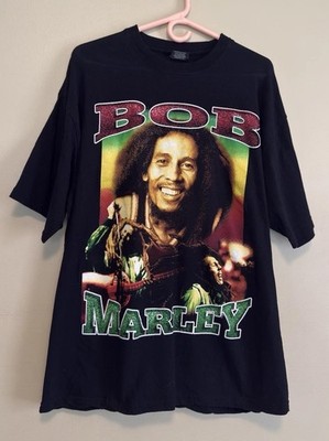 Vintage Y2K Bob Marley Rap Tee AOP Smile Jamaica 2XL NWOT