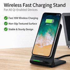 30W Fast Wireless Charger Stand Qi Charging Pad Phone Holder Type-C Universal