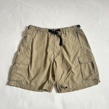 REI Cargo Shorts Mens sz L Beige Belted UPF 50 Outdoor Hiking fishing quick dry
