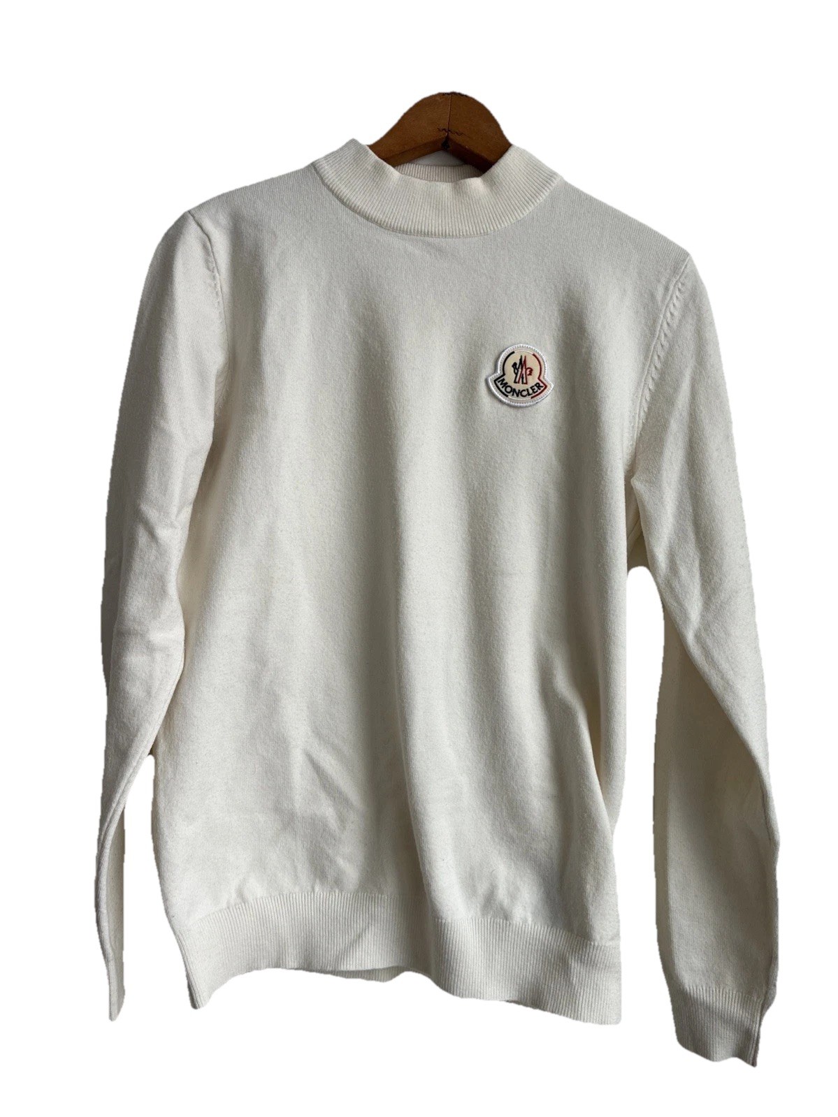 Moncler Logo Patch White Crew Neck Sweatshirt - M… - image 2
