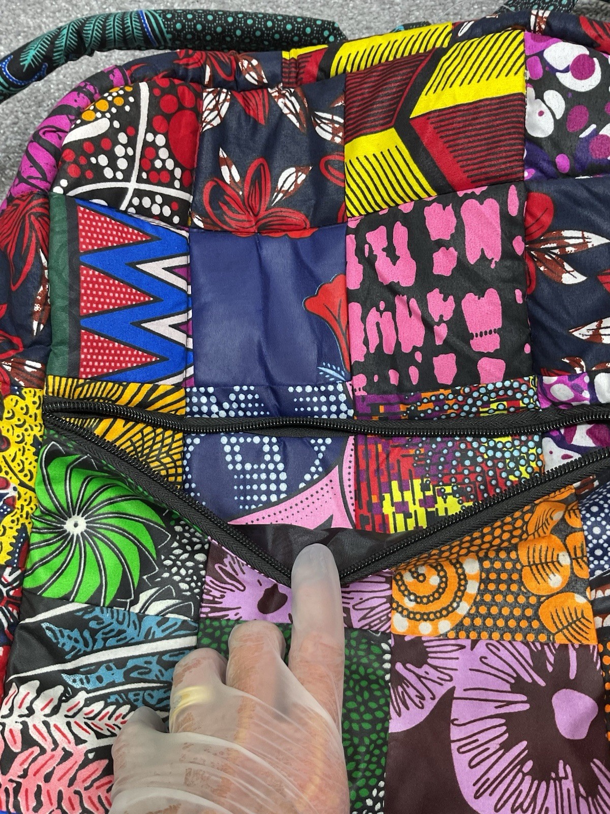 Gilead NMAC Large Patchwork backpack Front pocket… - image 3