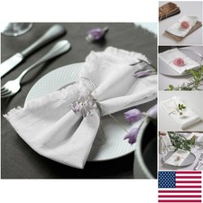 Luxury 100 Cotton Handmade Napkins with Fringe - Perfect for Parties Weddings