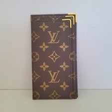 Vintage 1984 Louis Vuitton Monogram Card Holder Document Sleeve Gold Corners0.00