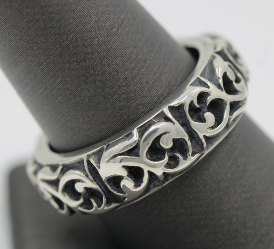 Chrome Hearts Sterling Silver Eternity Vine Band Ring Size 9.5