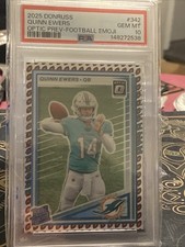 2025 Donruss Quinn Ewers Optic Preview Football Emoji #342 PSA 10 GEM MINT