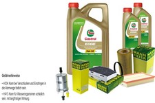 INSPEKTIONSKIT FILTER CASTROL 7L ÖL 5W30 für Audi A3 Sportback 8PA RS3 quattro