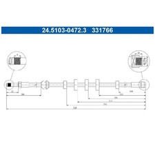2x Bremsschlauch vorne für Audi A4 8KH B8 8K2 8K5 A5 8T3 8F7 8TA | 24307024