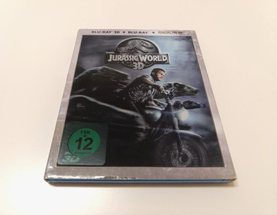 Jurassic World 3D mit Hologramm Cover BluRay 3D und 2D gebraucht