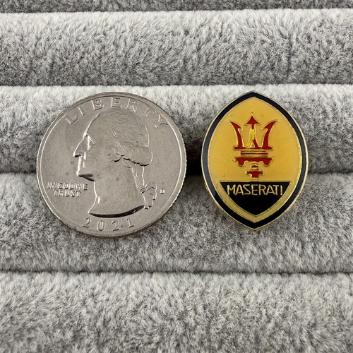 Vintage Maserati Cars Trident Badge Logo Enamel Pin Pinback #62118