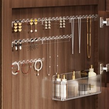 Portagioie Portagioie Montaggio a Parete PS Trasparente per Collane Bracciali Orecchini Set