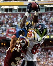 Foto de fútbol americano de la NFL Andre Johnson haciendo una captura de los Houston Texans 8x10
