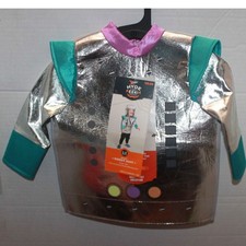 HYDE and EEK Metallic Silver Robot Suit Tunic Hat Infant Size 6-12 Month