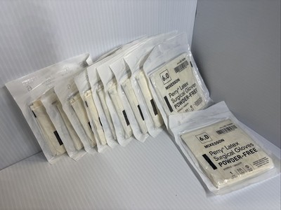 10 Packs/mckesson Size 6 perry latex Surgical gloves powder free 20-1060N