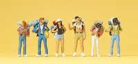 Bemalte Junge Rucksackreisende (6) Figuren Preiser 10296 Ho 1:87
