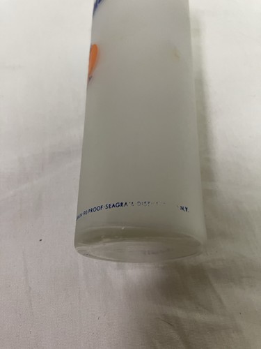 Seagrams Gin Glass Tall Orange Aids A Collins Cocktail Barware Federal Frosted - Picture 6 of 9