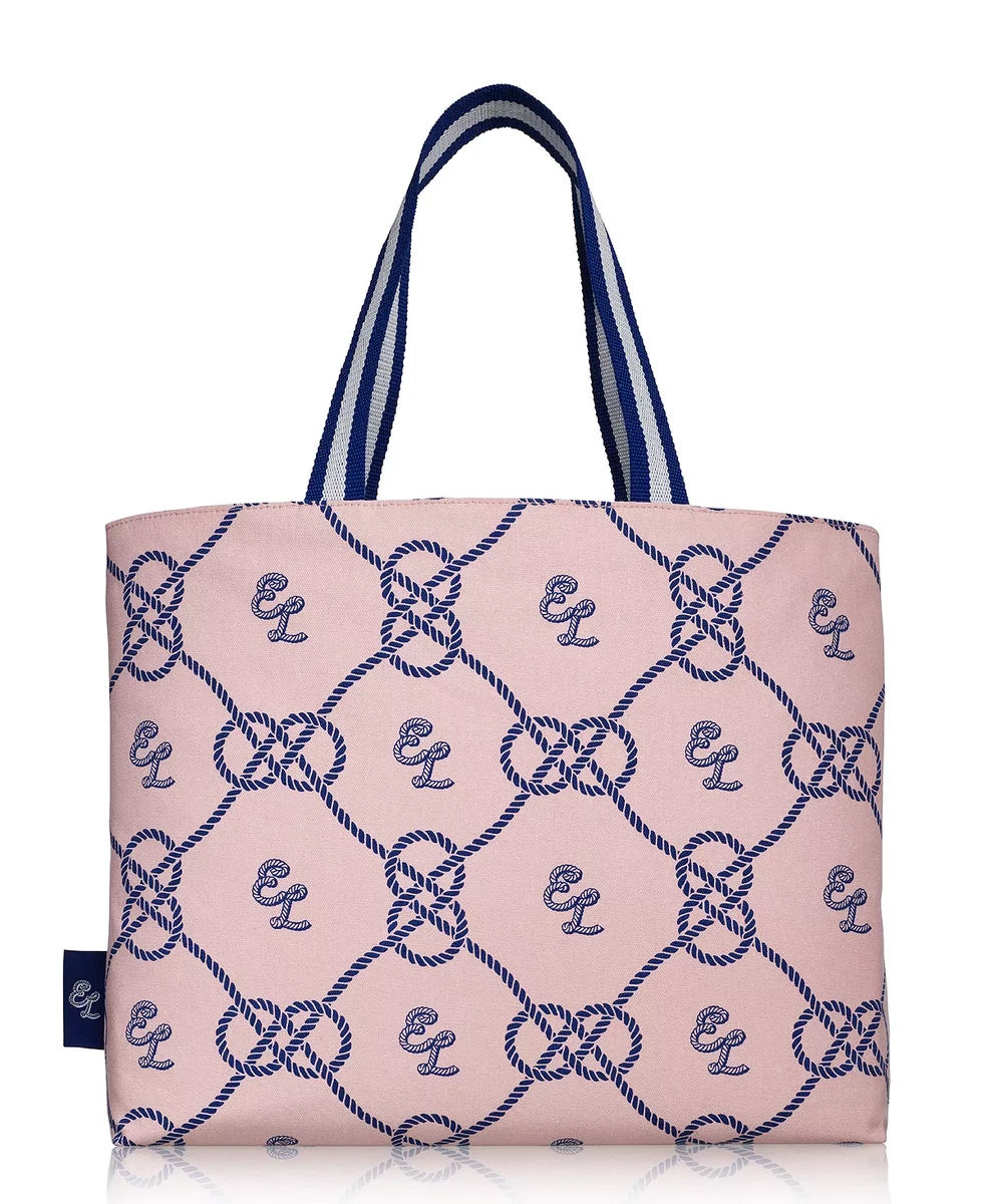 New 10x Estee Lauder Pink Blue Tote Bag Hand Shoulder Shopper Large Cotton Bag