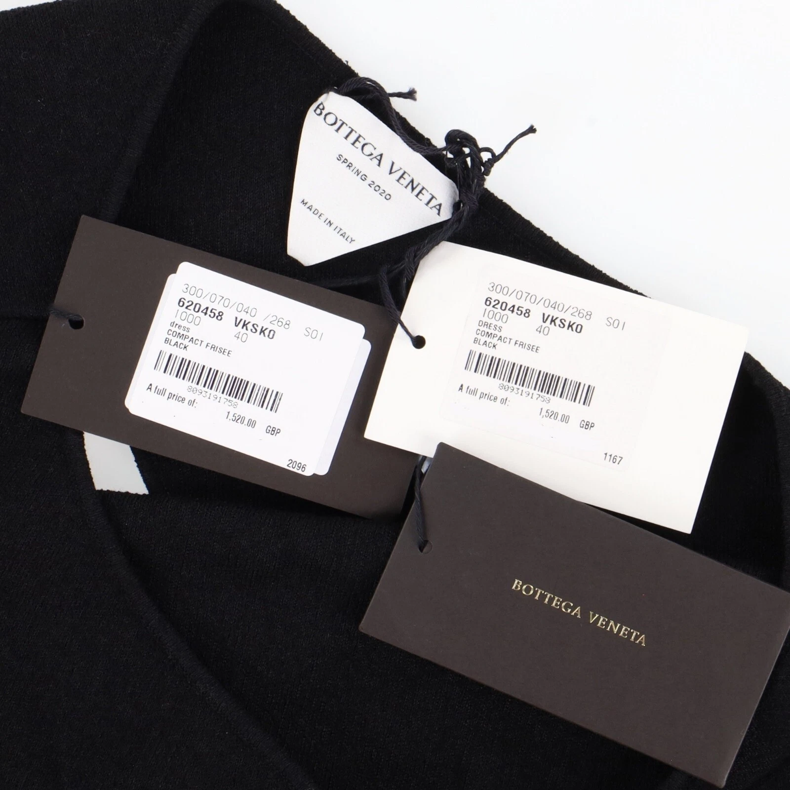 Abito Midi Bottega Veneta Nero Runway Spalla Viscosa 40 (FR 38 M)